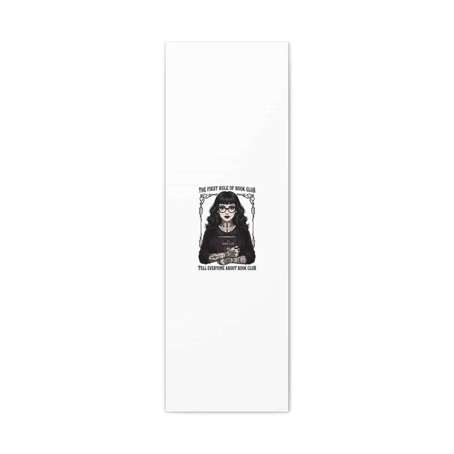 Book Club Rule Canvas | Book Lover, Dark Academia Reading Decor