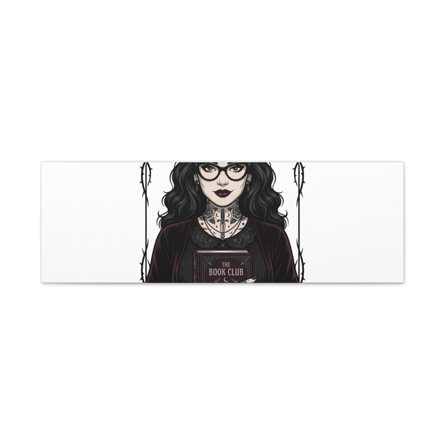 Book Club Rule Canvas | Book Lover, Dark Academia Reading Decor