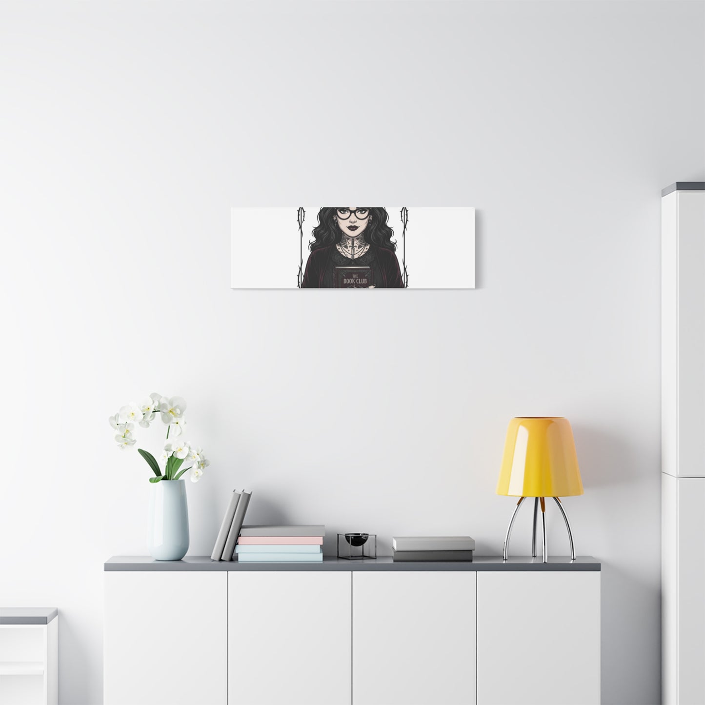 Book Club Rule Canvas | Book Lover, Dark Academia Reading Decor