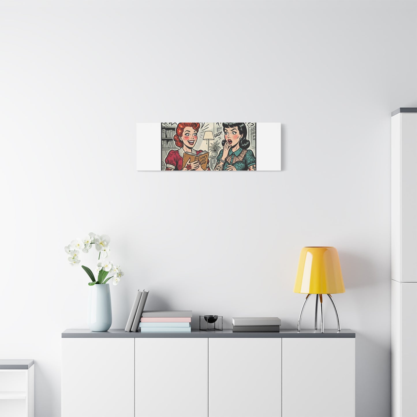Bookish Comic Panel Matte Canvas | Book Lover, Reading Decor
