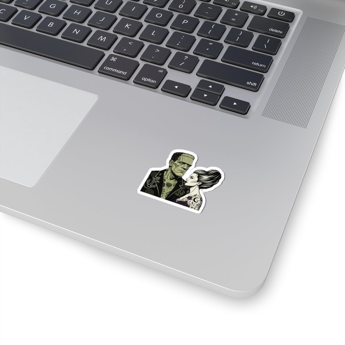 Monster Love Kiss-Cut Stickers | Grunge Revival, 90s Punk Plaid Vibe