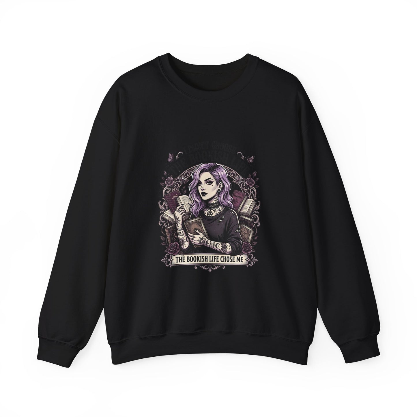 Bookish Life Crewneck Sweatshirt | Dark Academia, Reading Shirt