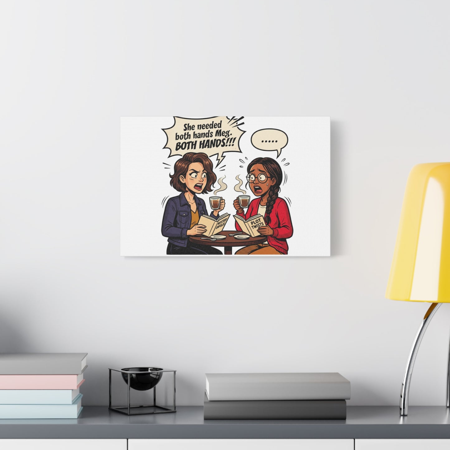 Bookish Comic Quote Canvas | Book Lover decor, Reading Room wall art