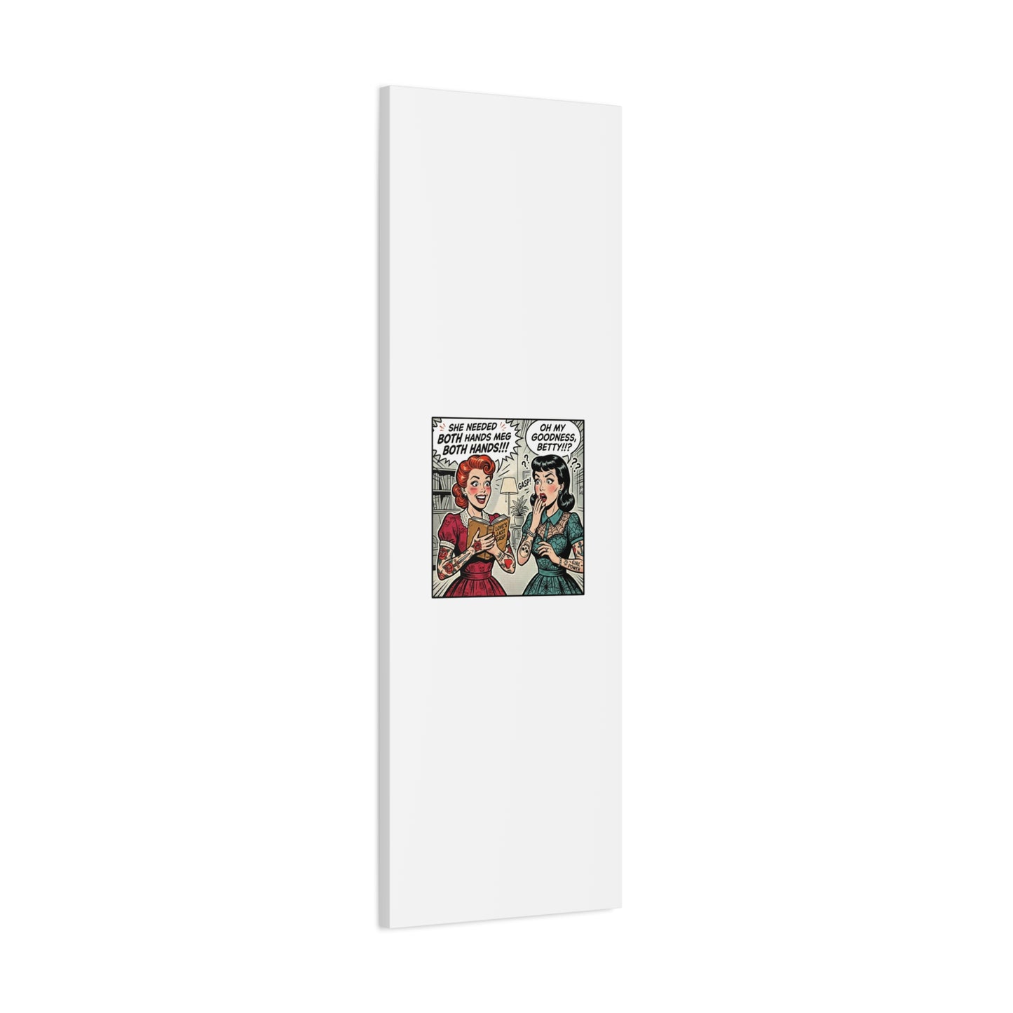 Bookish Comic Panel Matte Canvas | Book Lover, Reading Decor