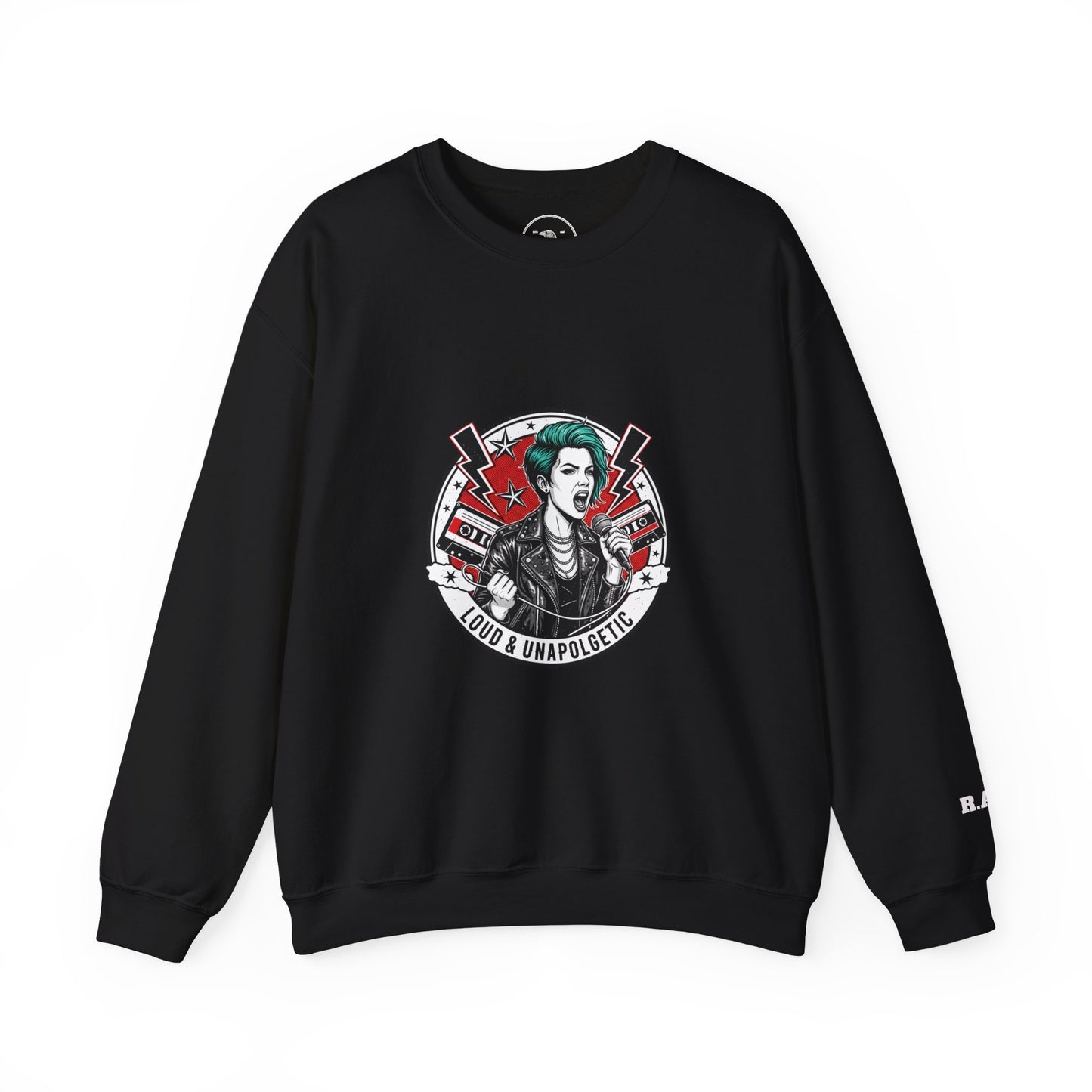Feminist, Loud & Unapologetic, Grunge Graphic Sweatshirt