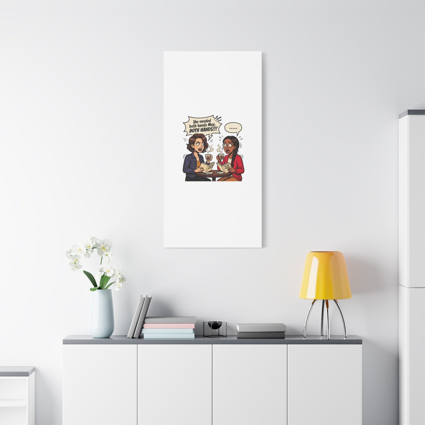 Bookish Comic Quote Canvas | Book Lover decor, Reading Room wall art