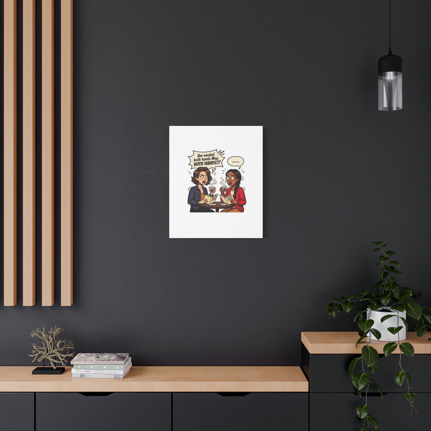 Bookish Comic Quote Canvas | Book Lover decor, Reading Room wall art