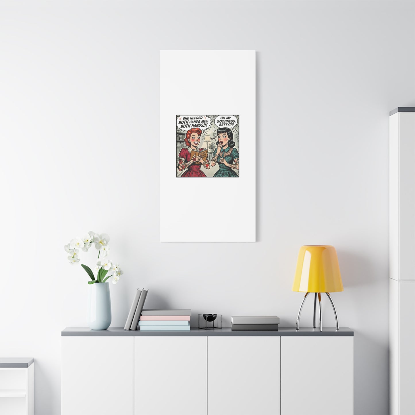 Bookish Comic Panel Matte Canvas | Book Lover, Reading Decor