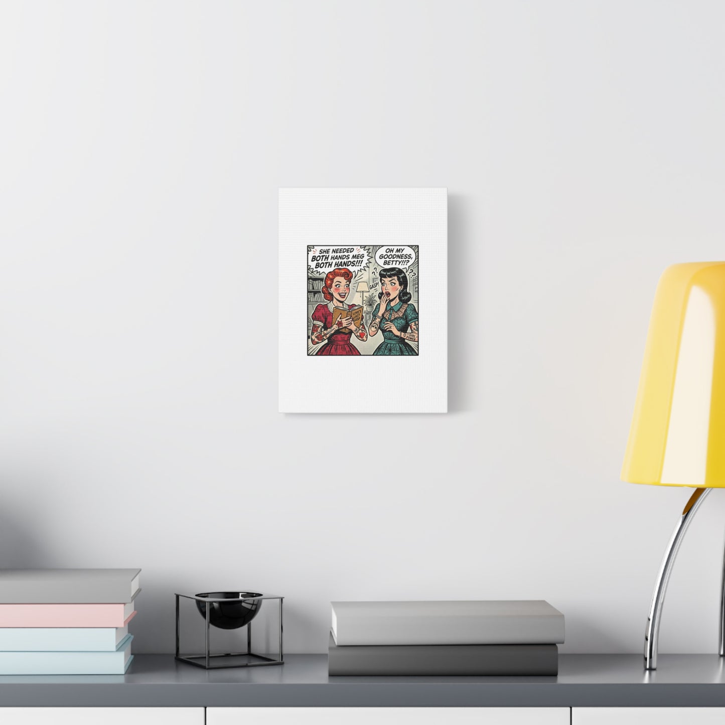 Bookish Comic Panel Matte Canvas | Book Lover, Reading Decor