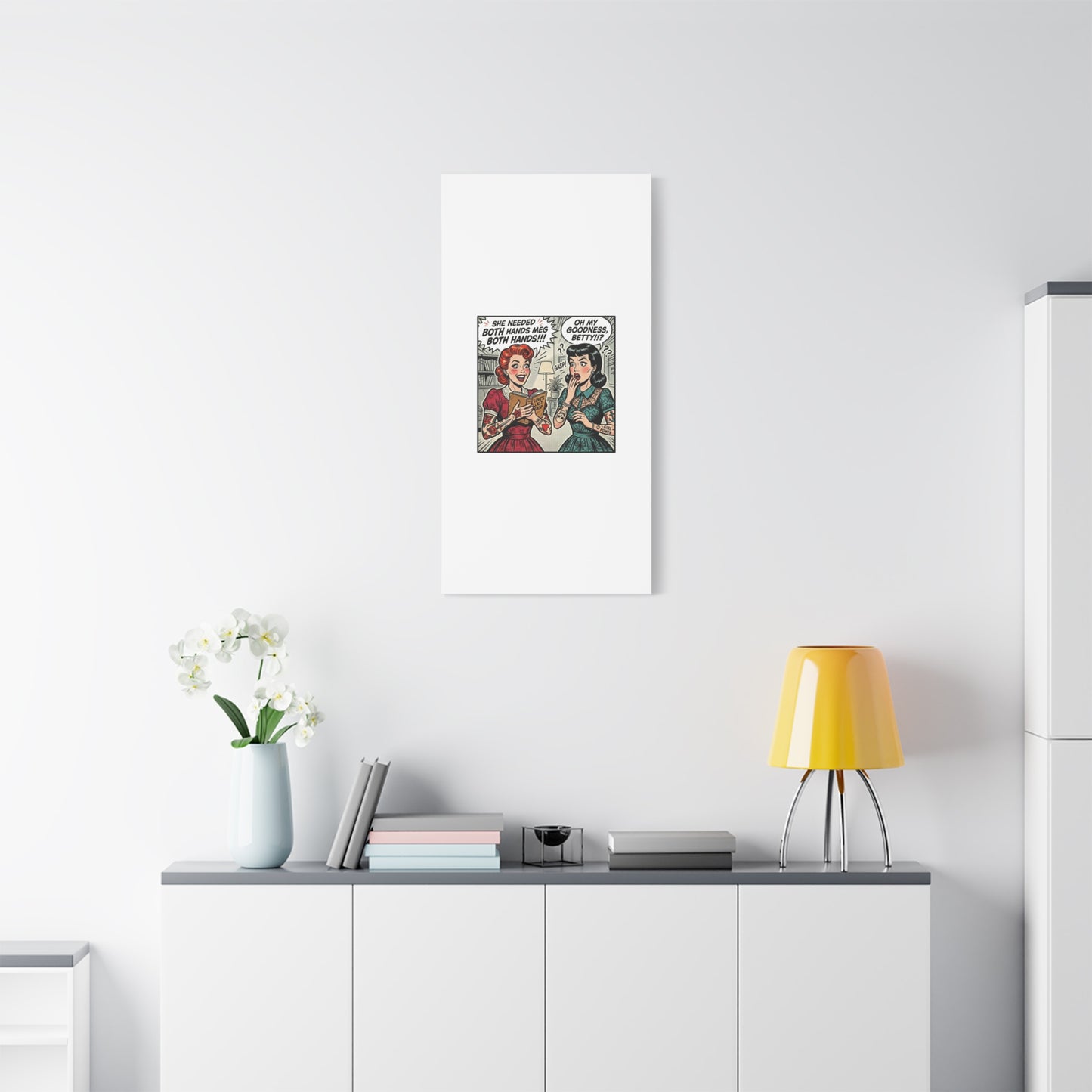 Bookish Comic Panel Matte Canvas | Book Lover, Reading Decor