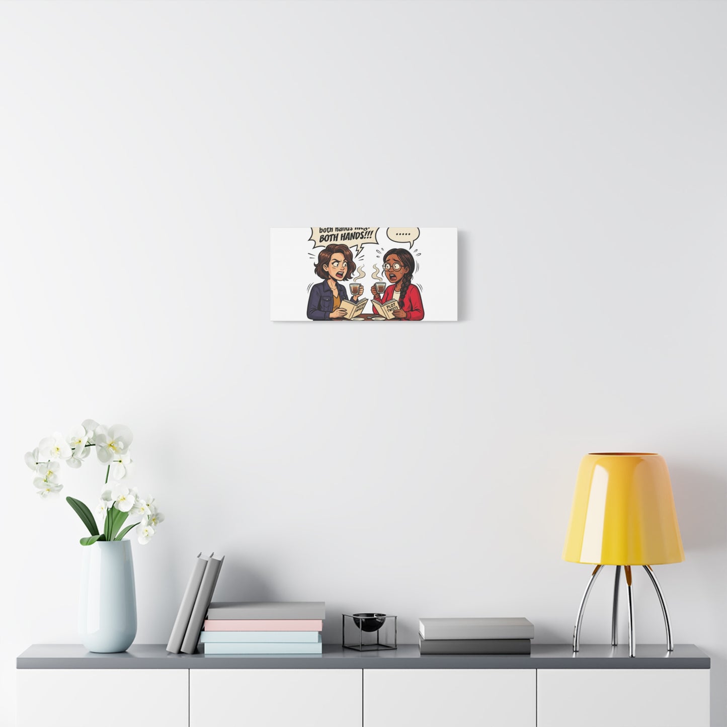 Bookish Comic Quote Canvas | Book Lover decor, Reading Room wall art