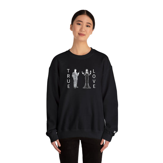True Love morticia & Gomez Crewneck Sweatshirt