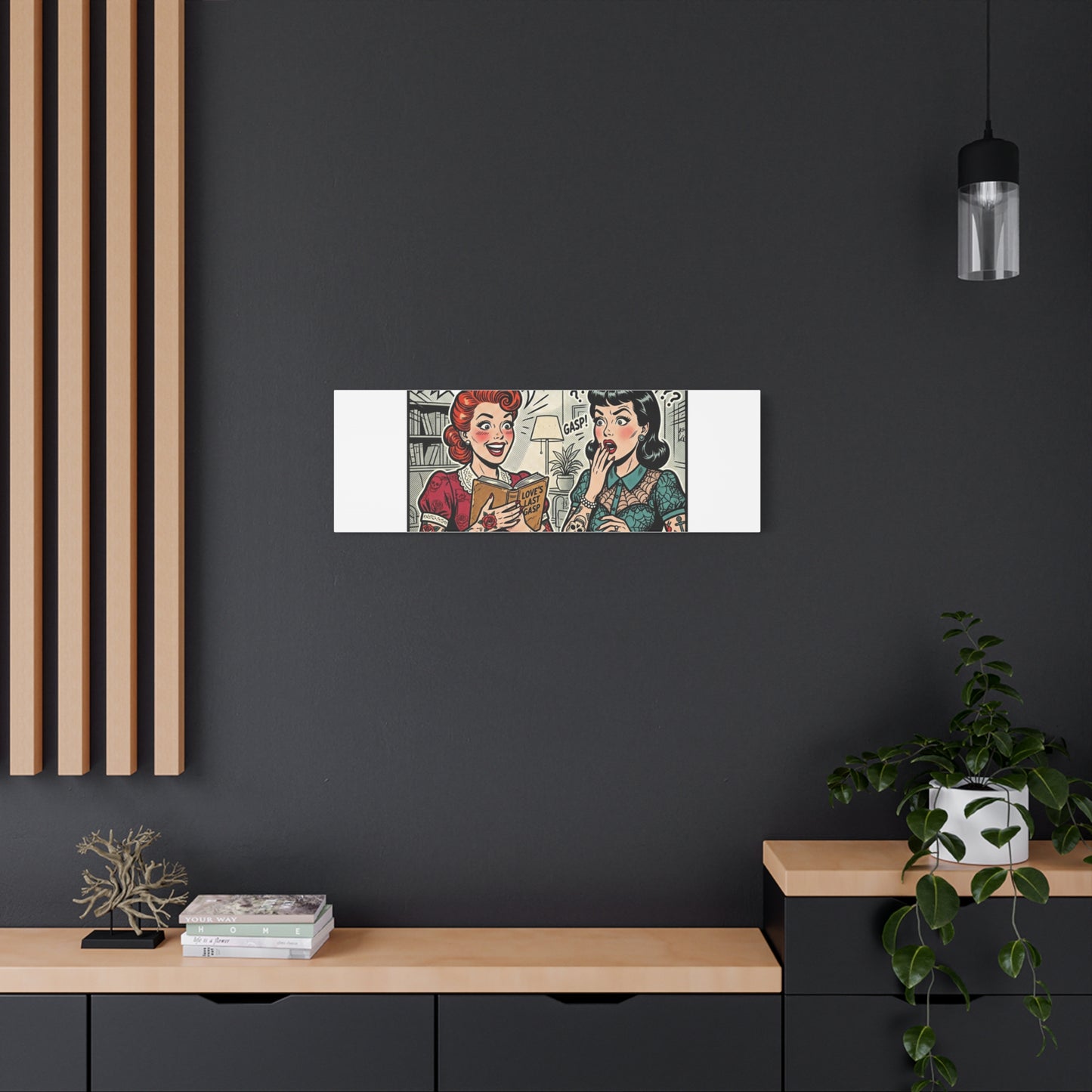 Bookish Comic Panel Matte Canvas | Book Lover, Reading Decor