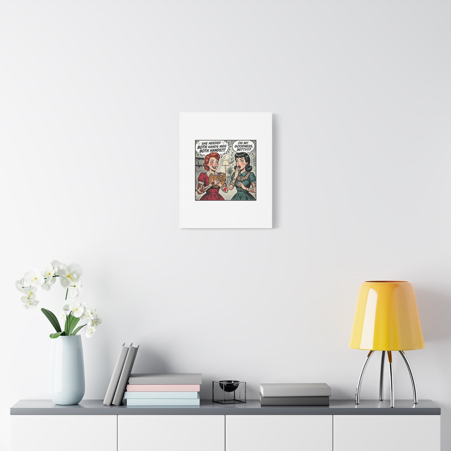 Bookish Comic Panel Matte Canvas | Book Lover, Reading Decor
