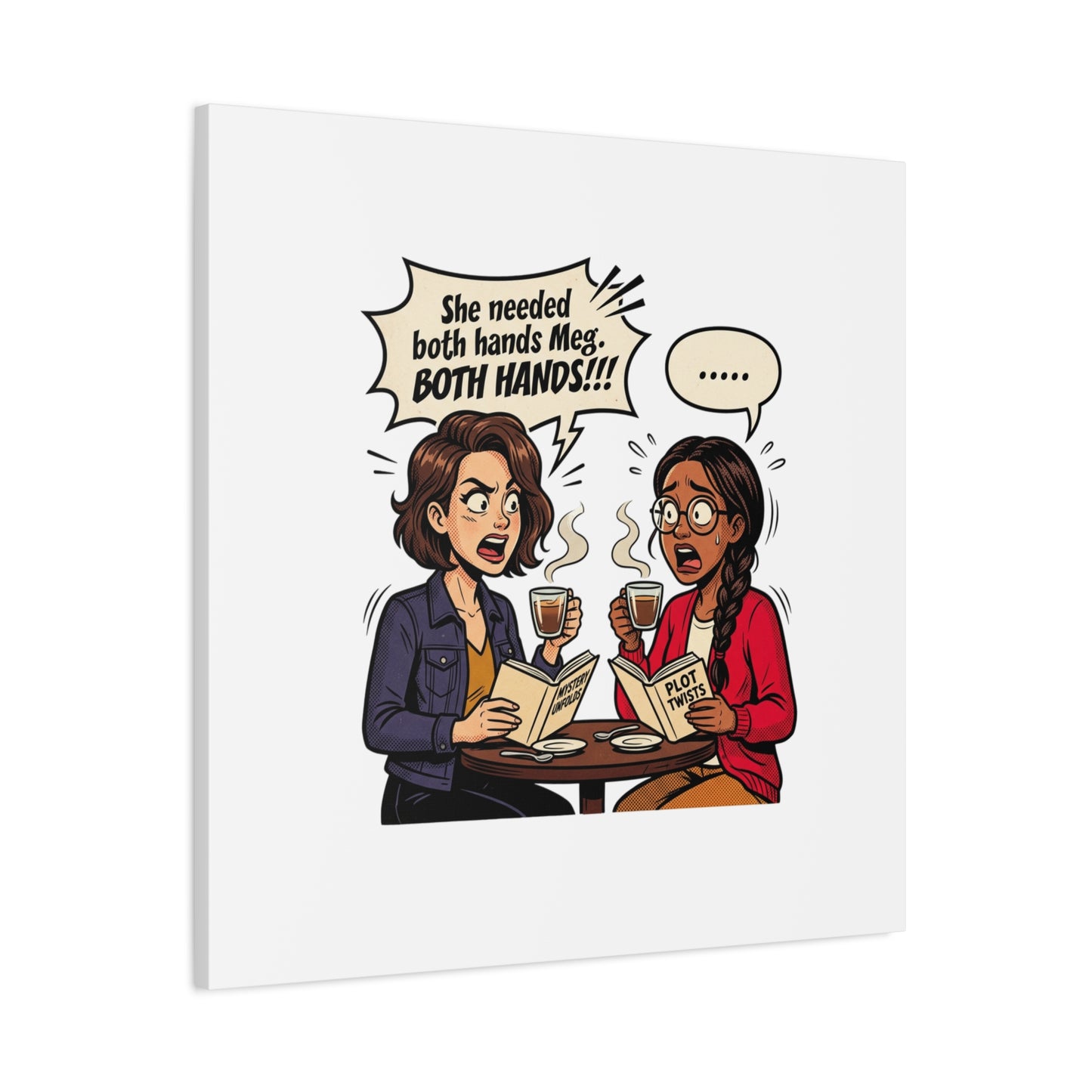 Bookish Comic Quote Canvas | Book Lover decor, Reading Room wall art