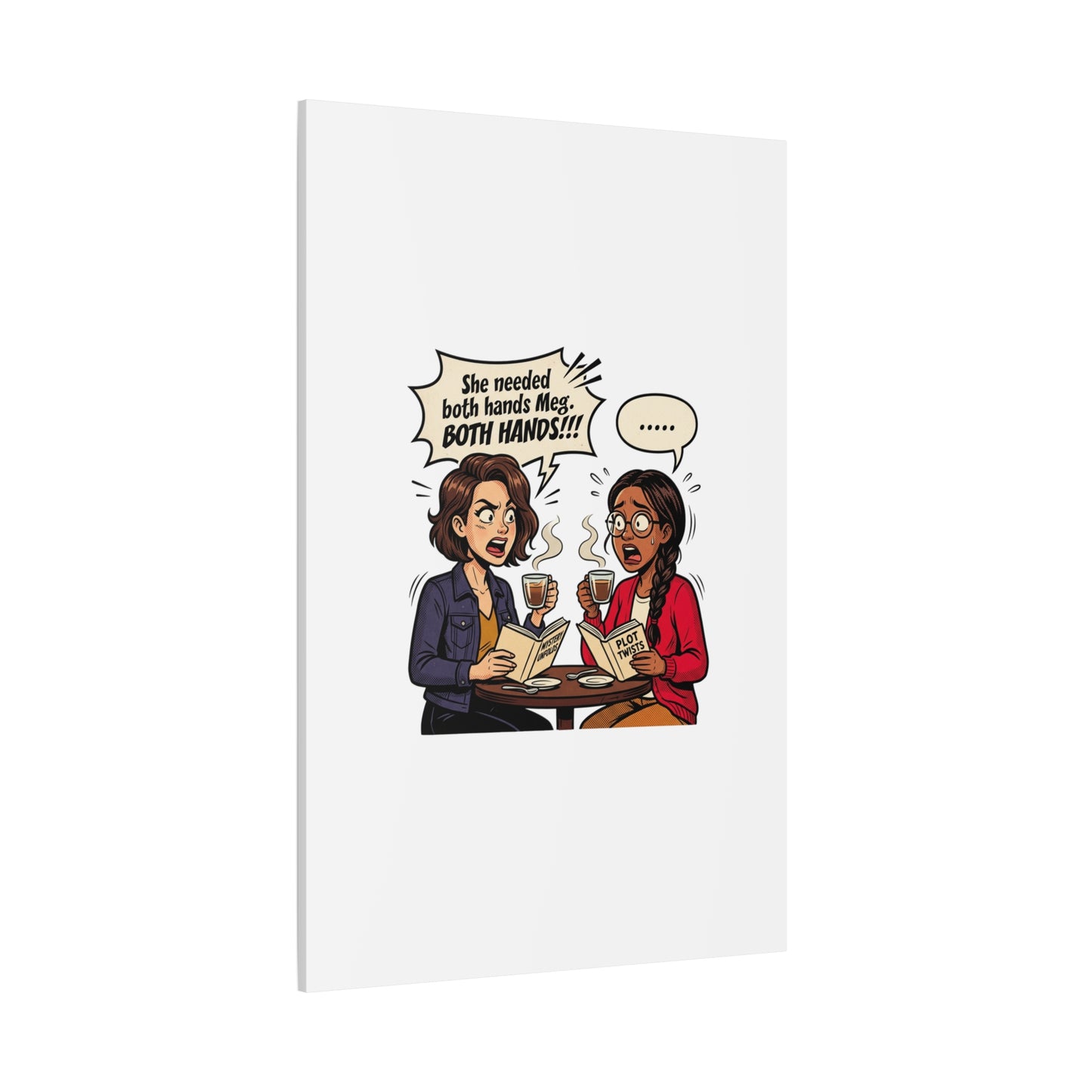 Bookish Comic Quote Canvas | Book Lover decor, Reading Room wall art