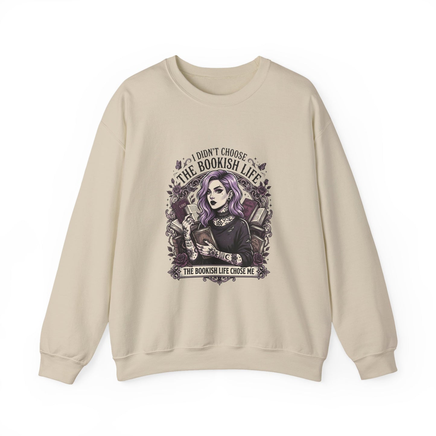 Bookish Life Crewneck Sweatshirt | Dark Academia, Reading Shirt