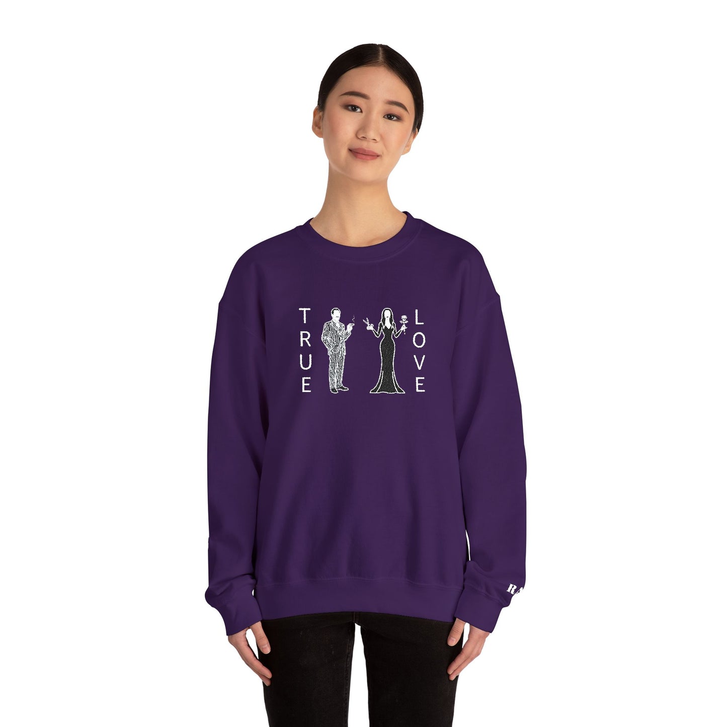 True Love morticia & Gomez Crewneck Sweatshirt