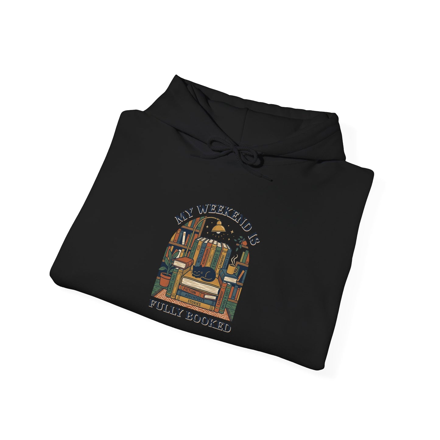 Fully Booked Illustration Hoodie | Book Lover, Reading Shirt, Dark Academia
