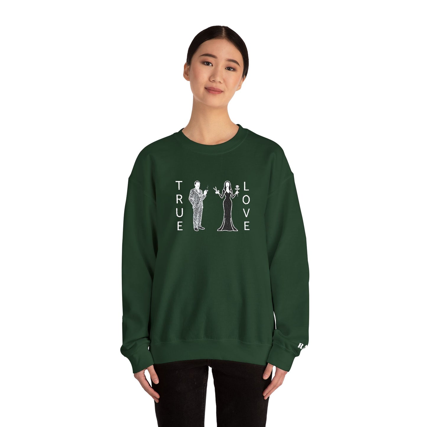 True Love morticia & Gomez Crewneck Sweatshirt