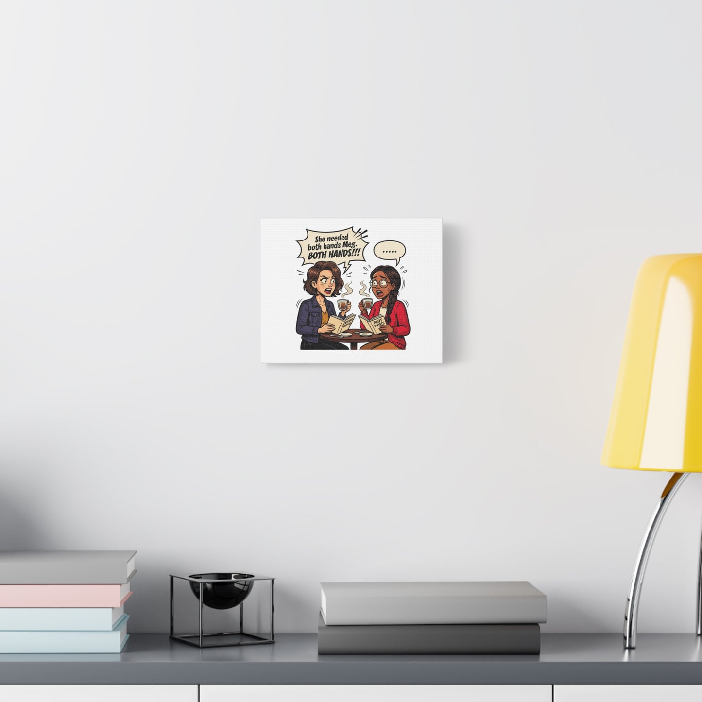 Bookish Comic Quote Canvas | Book Lover decor, Reading Room wall art