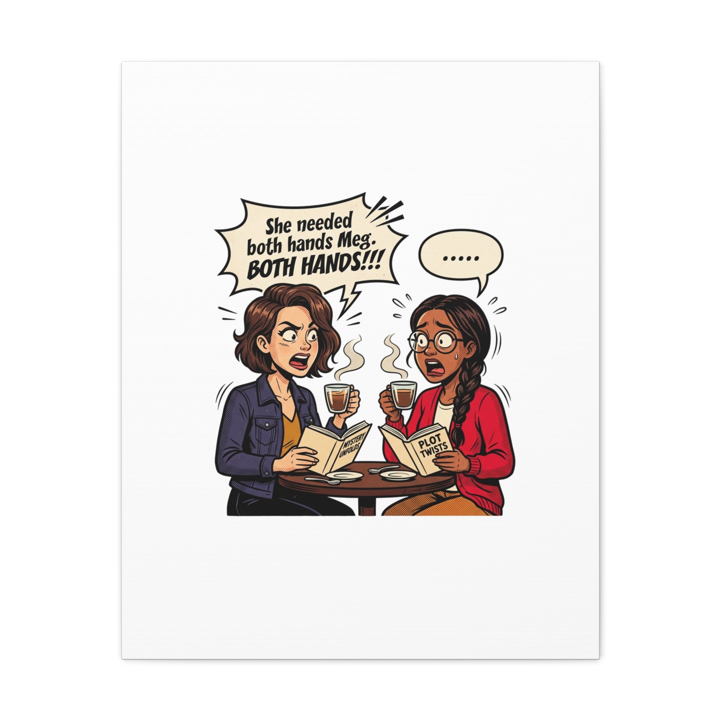 Bookish Comic Quote Canvas | Book Lover decor, Reading Room wall art