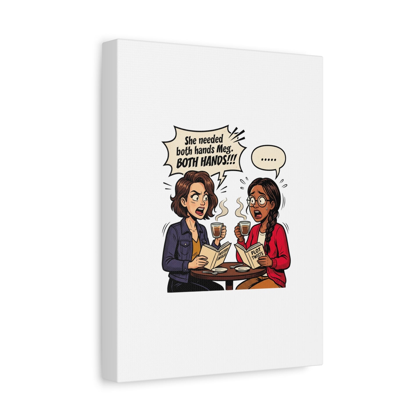 Bookish Comic Quote Canvas | Book Lover decor, Reading Room wall art