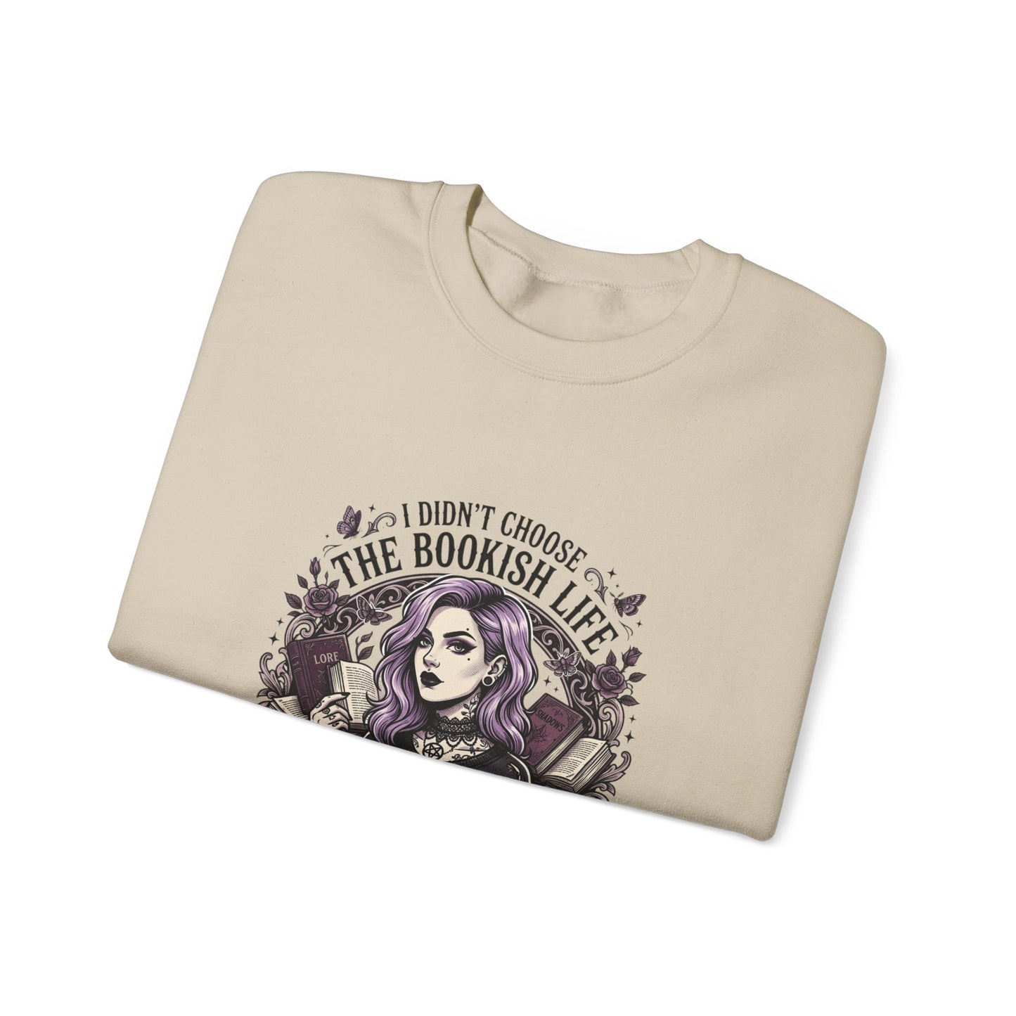 Bookish Life Crewneck Sweatshirt | Dark Academia, Reading Shirt