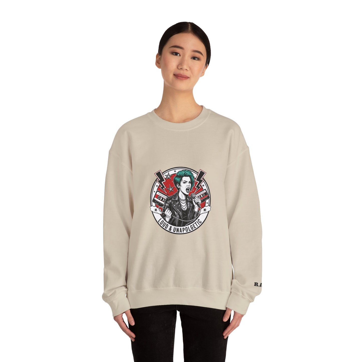 Feminist, Loud & Unapologetic, Grunge Graphic Sweatshirt