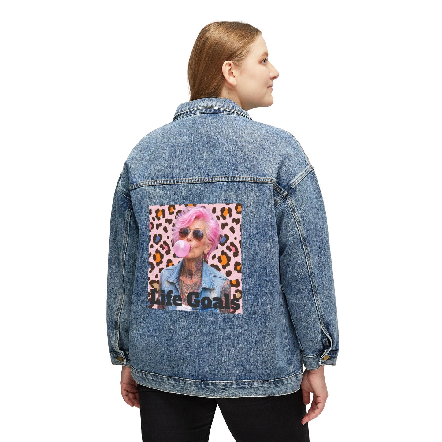 "Life Goals" Women's Casual Jean Coat