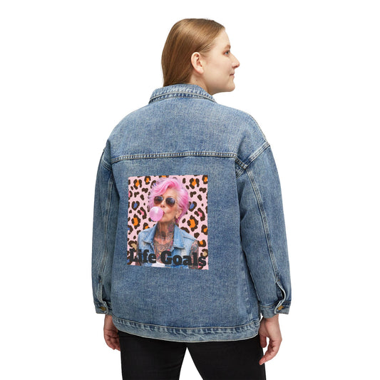 "Life Goals" Women's Casual Jean Coat