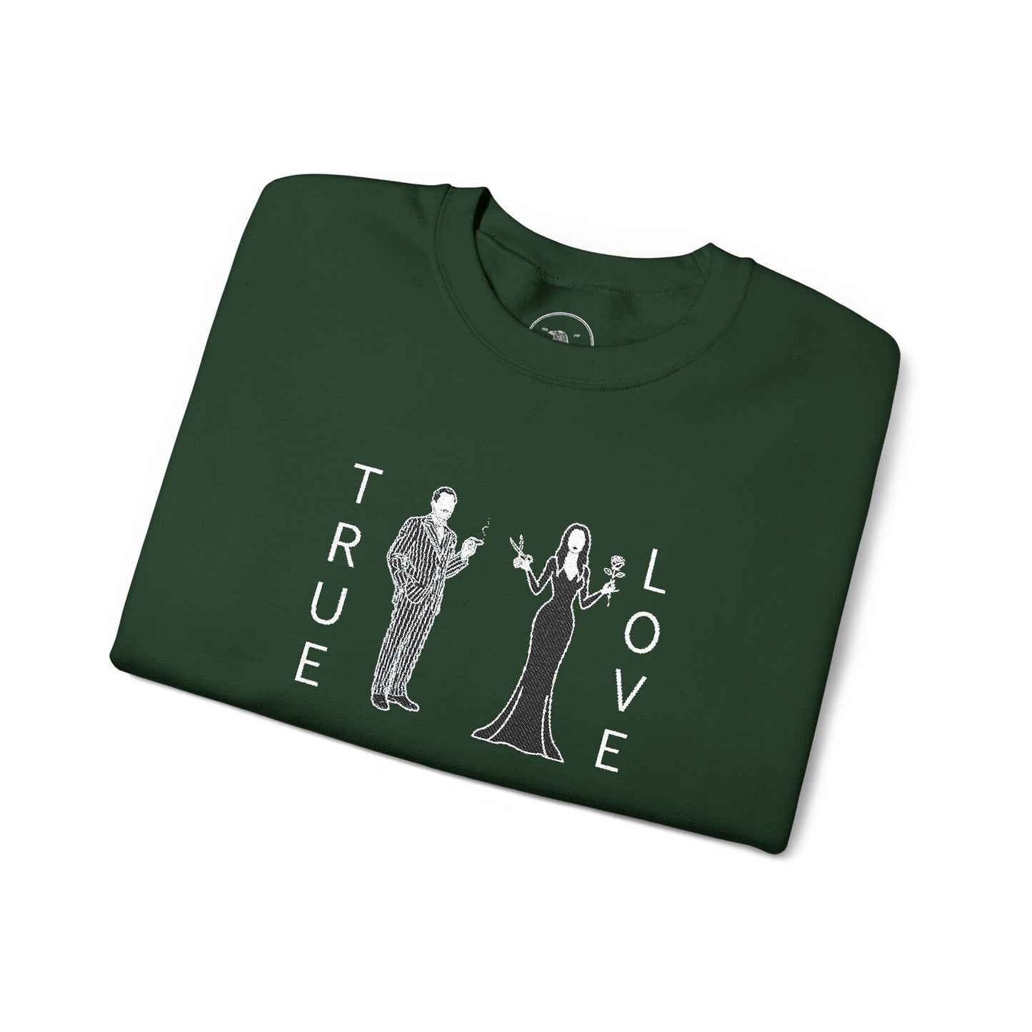 True Love morticia & Gomez Crewneck Sweatshirt