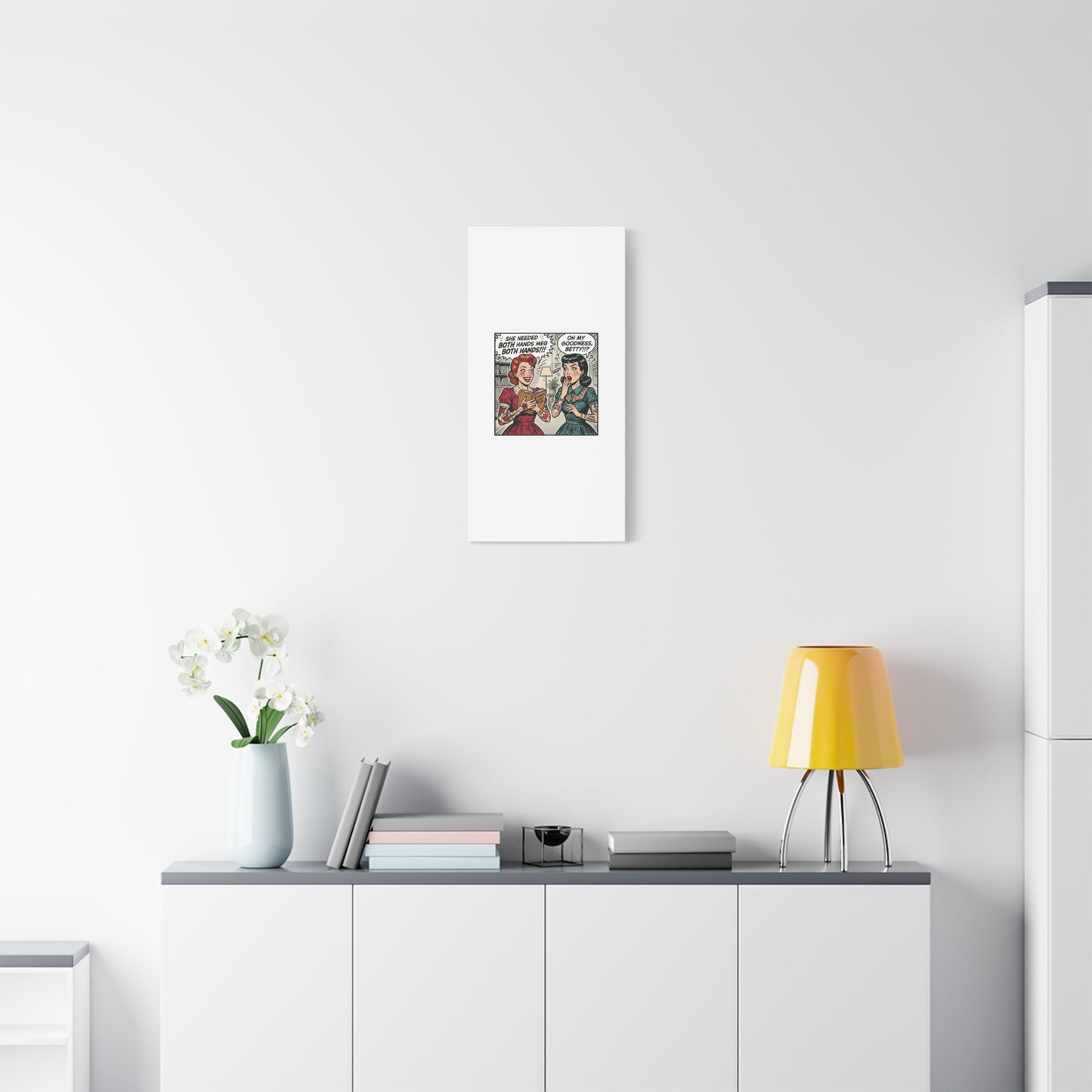 Bookish Comic Panel Matte Canvas | Book Lover, Reading Decor