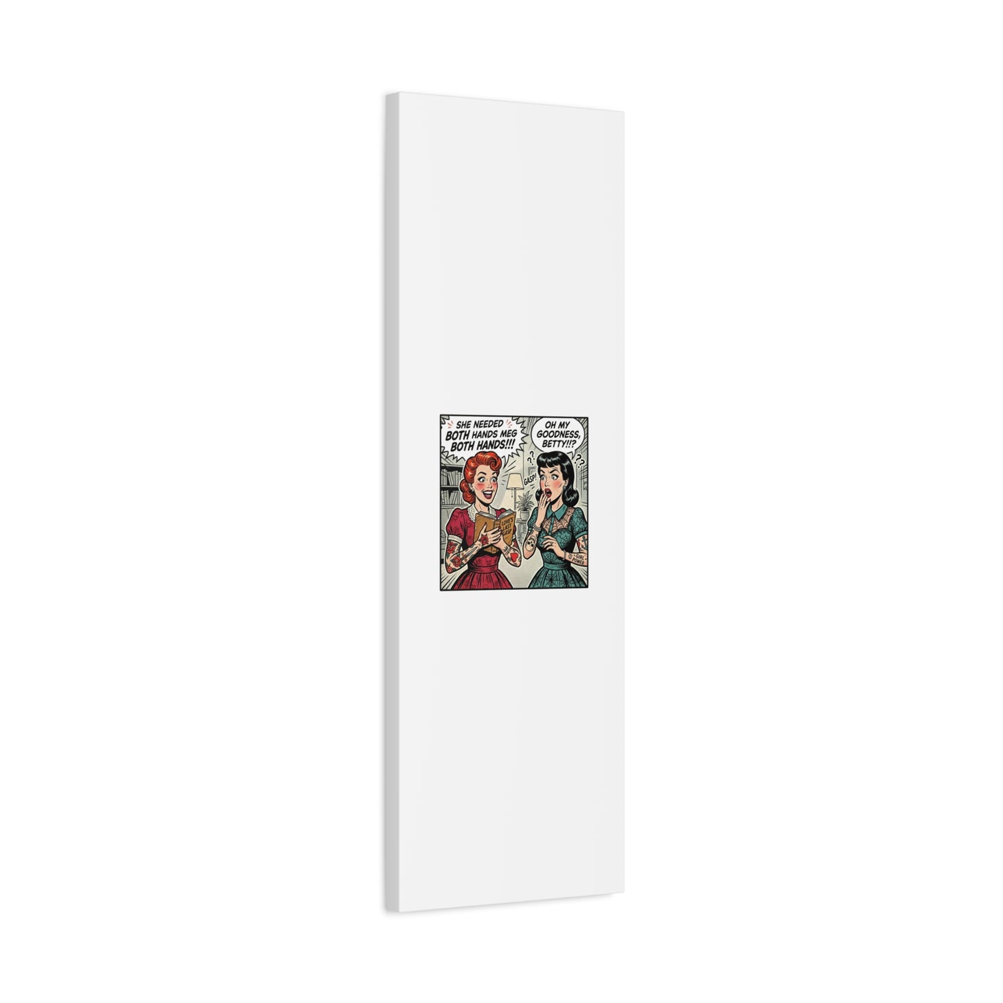 Bookish Comic Panel Matte Canvas | Book Lover, Reading Decor