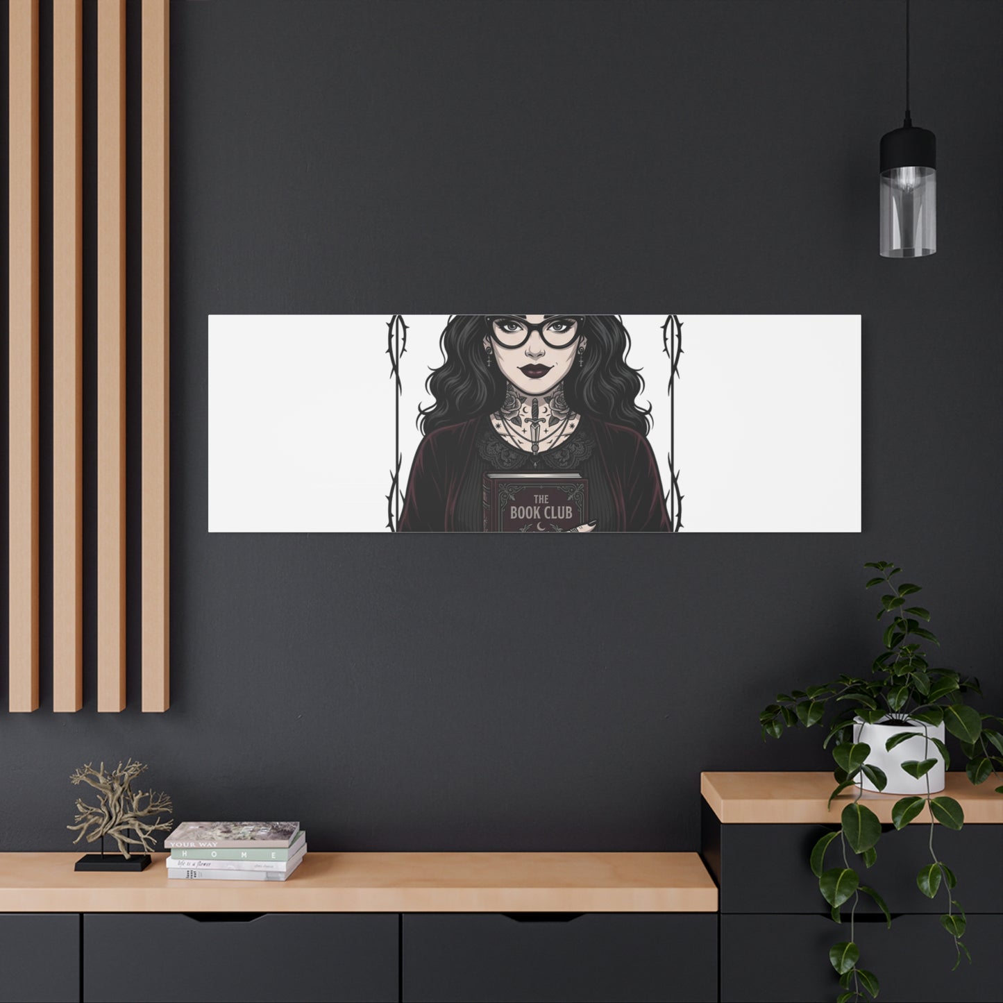Book Club Rule Canvas | Book Lover, Dark Academia Reading Decor