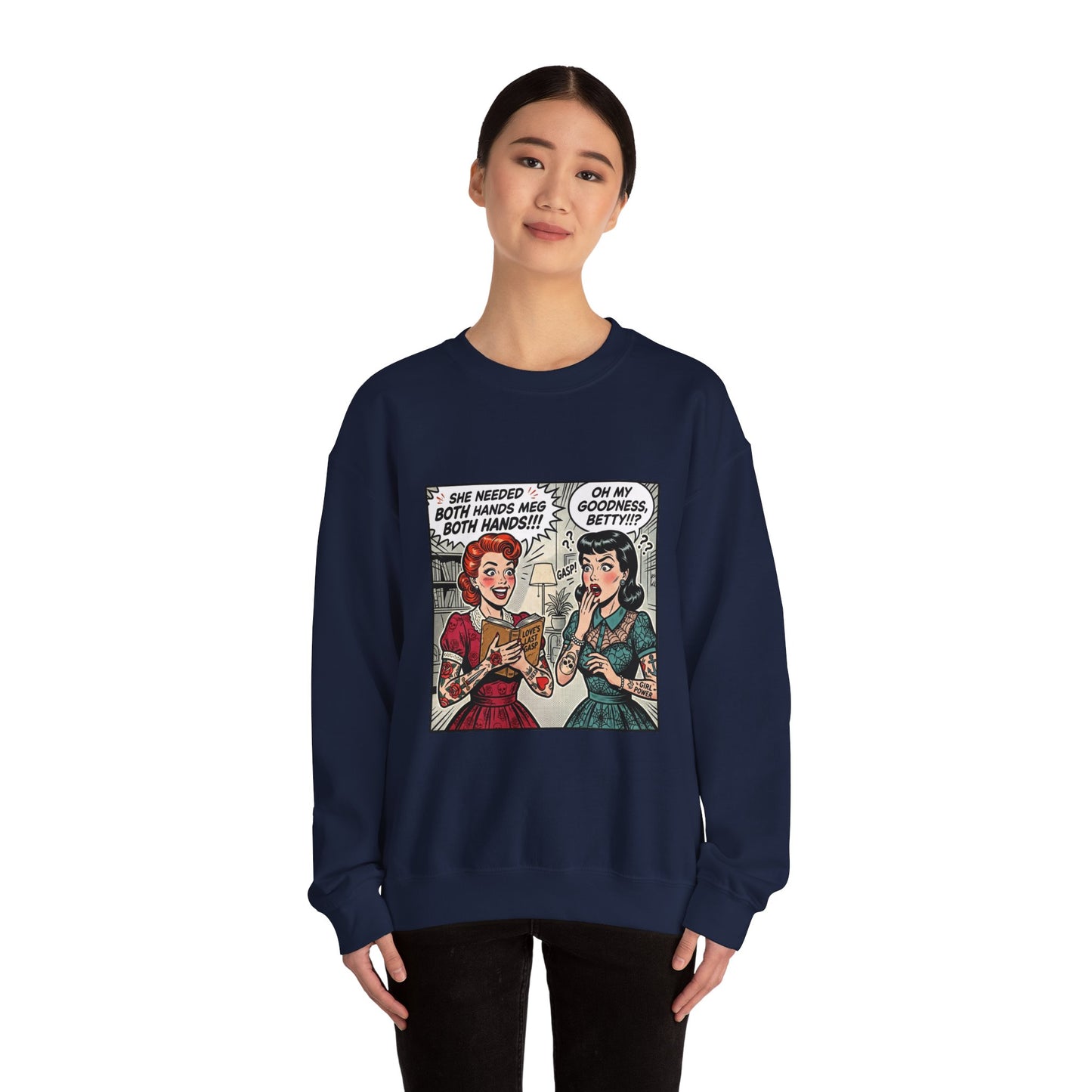 Reading Humor Crewneck Sweatshirt | book lover shirt, cozy reader aesthetic