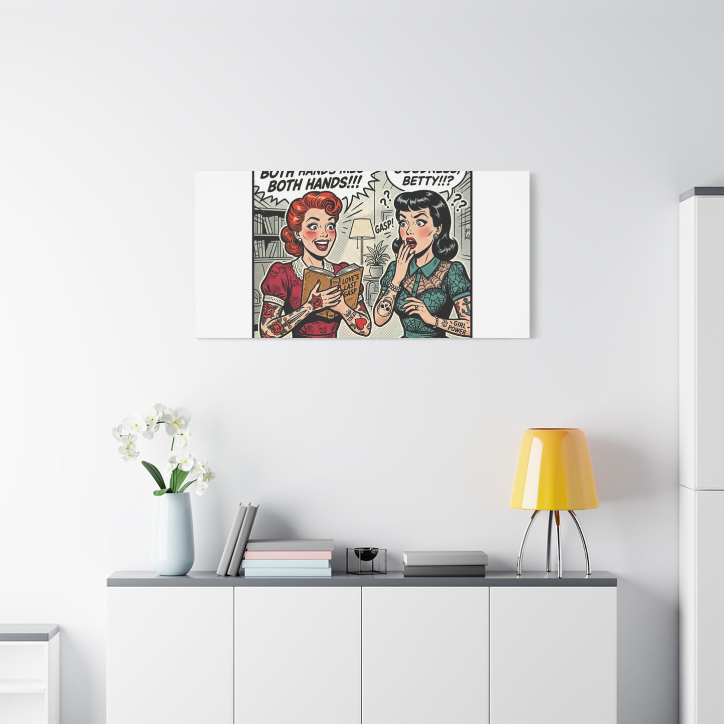 Bookish Comic Panel Matte Canvas | Book Lover, Reading Decor
