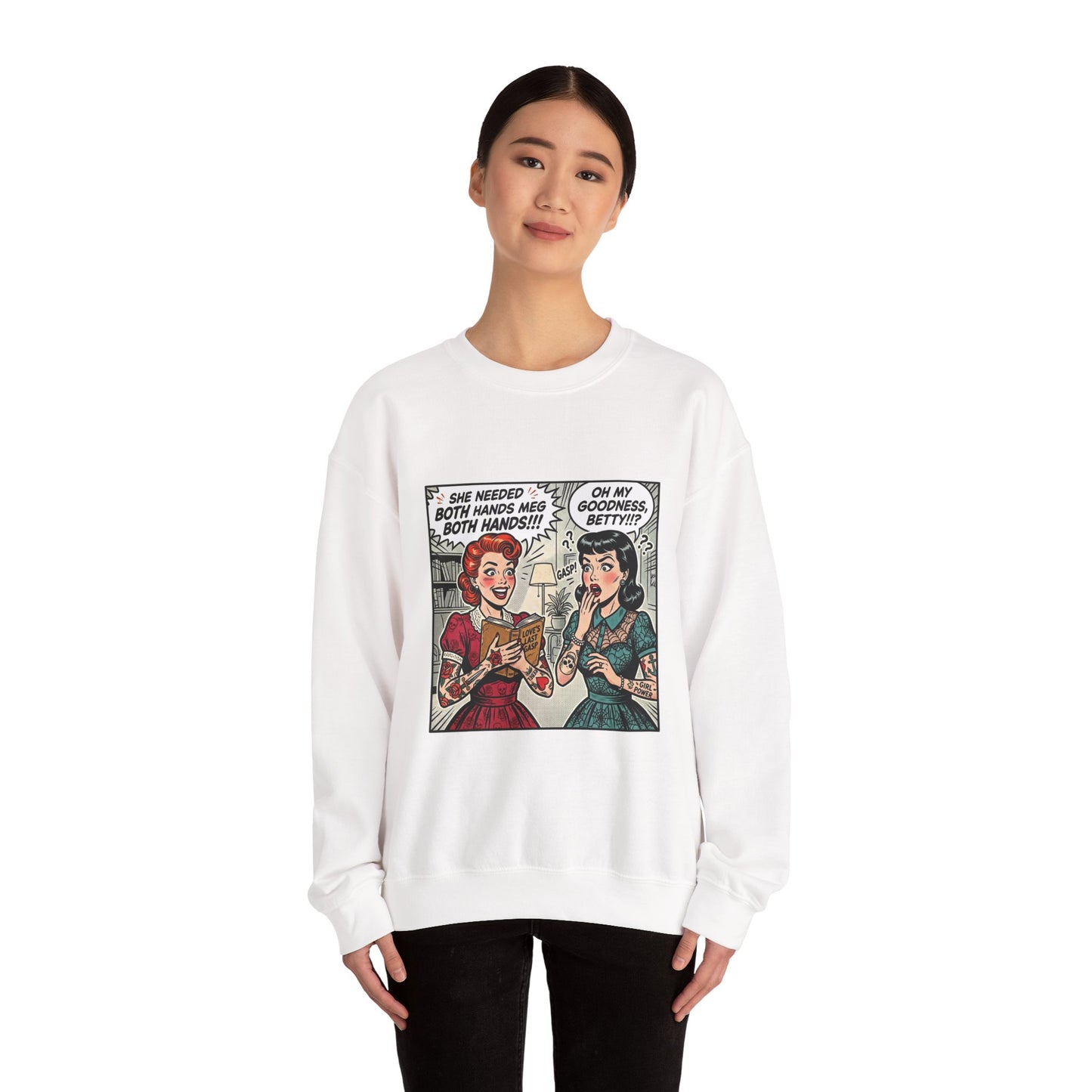 Reading Humor Crewneck Sweatshirt | book lover shirt, cozy reader aesthetic
