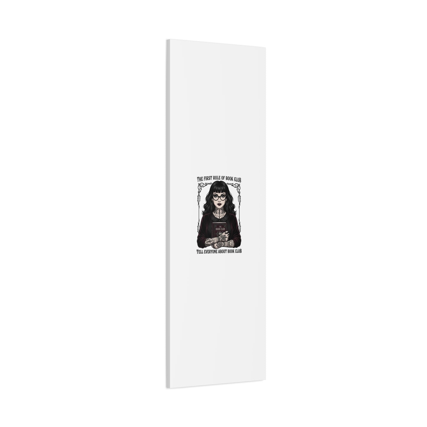 Book Club Rule Canvas | Book Lover, Dark Academia Reading Decor