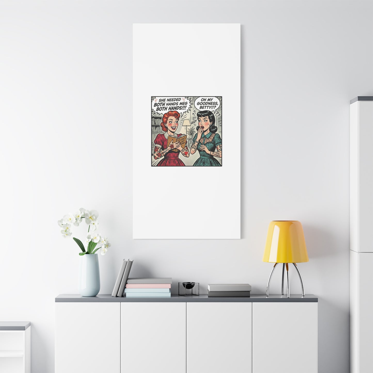 Bookish Comic Panel Matte Canvas | Book Lover, Reading Decor