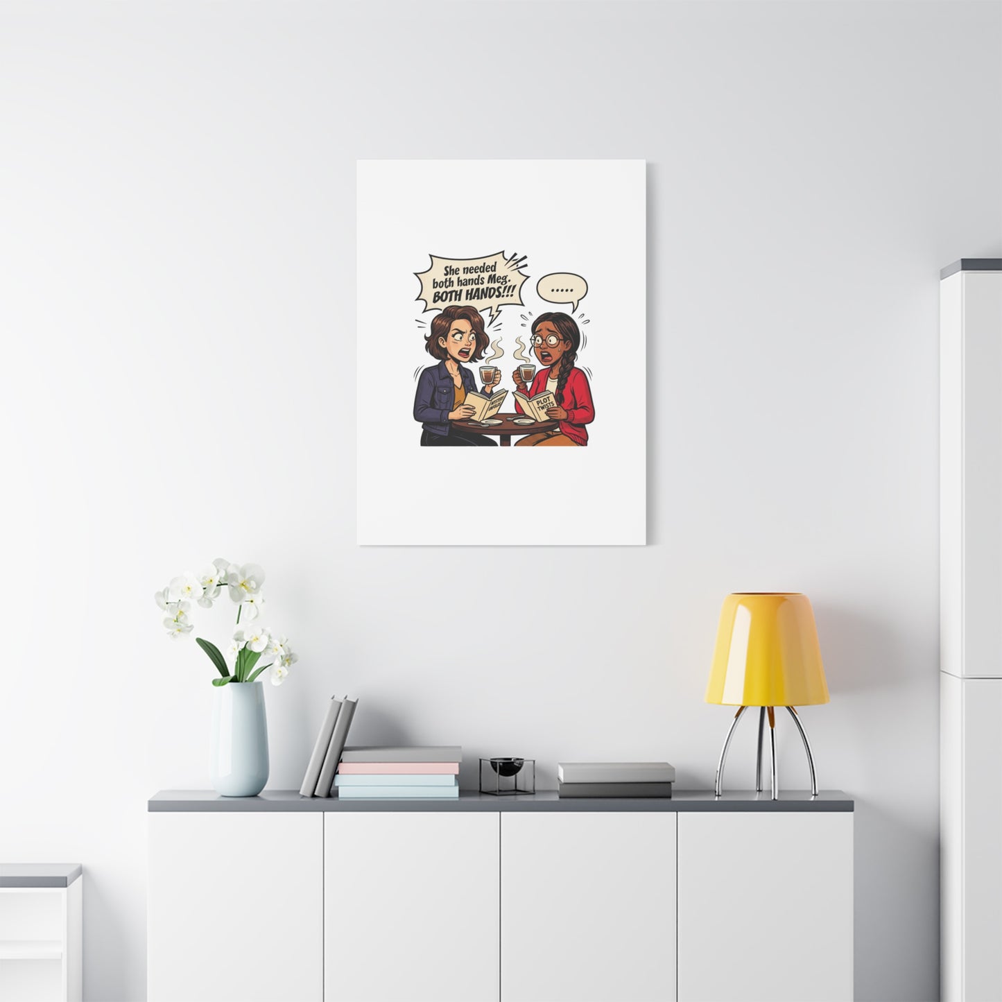 Bookish Comic Quote Canvas | Book Lover decor, Reading Room wall art