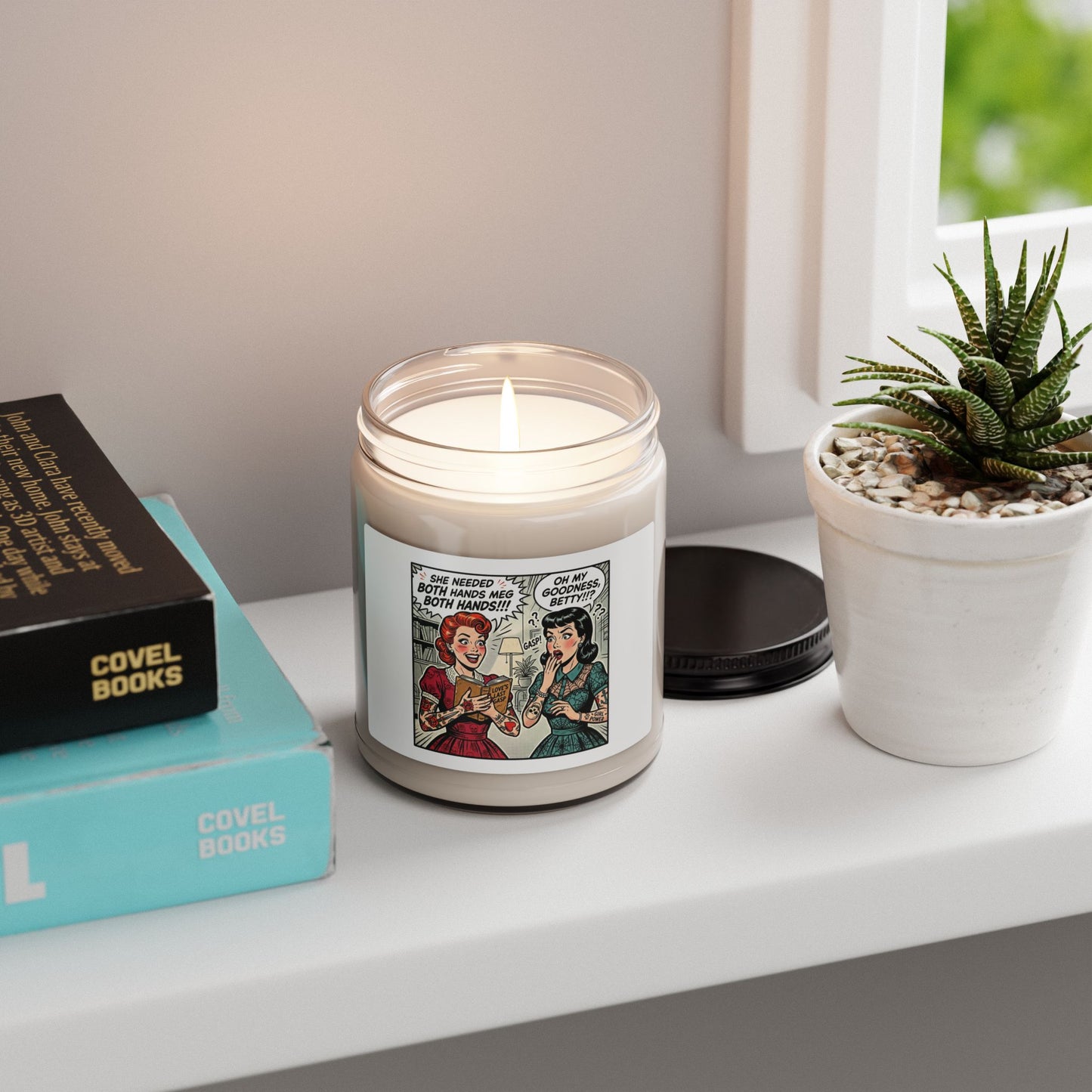 Bookish Comic Strip Candle | Soy Candle, Reading Room, Cozy Reader