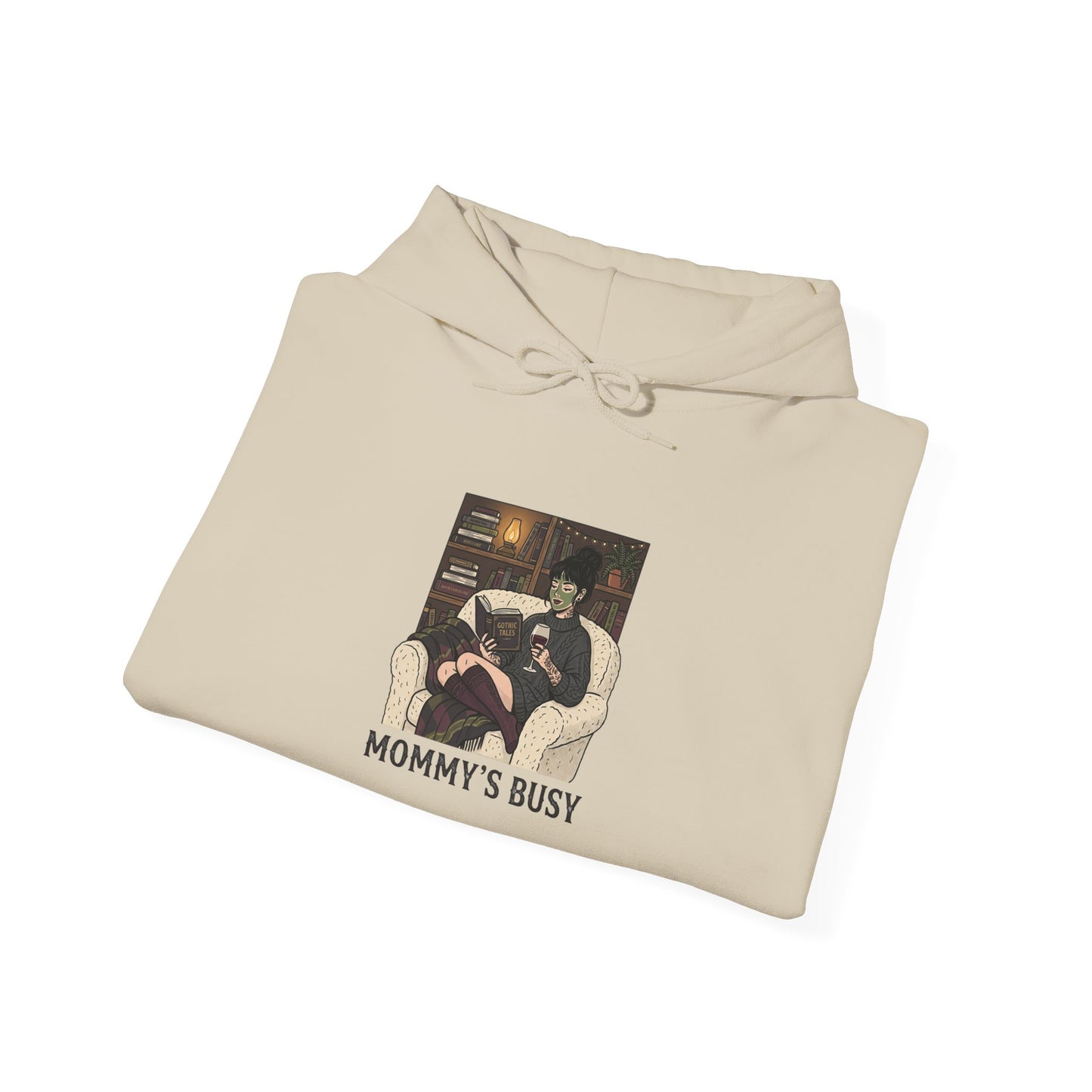 Mommy's Busy Hoodie | Book Lover, Cozy Reader Sweatshirt | Dark Academia Reading Shirt