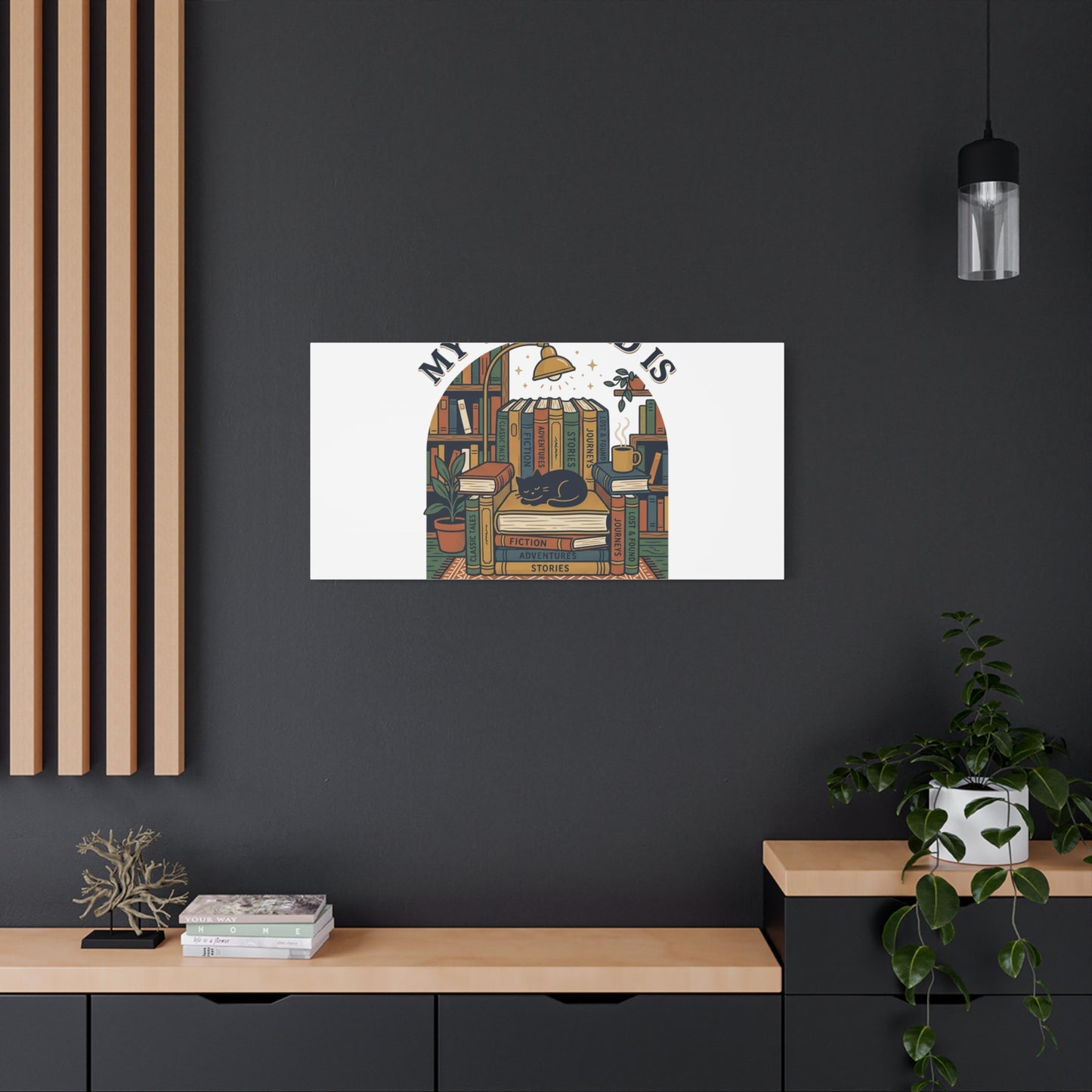 My Weekend Is Fully Booked Canvas | Book Lover, Cozy Reader Art
