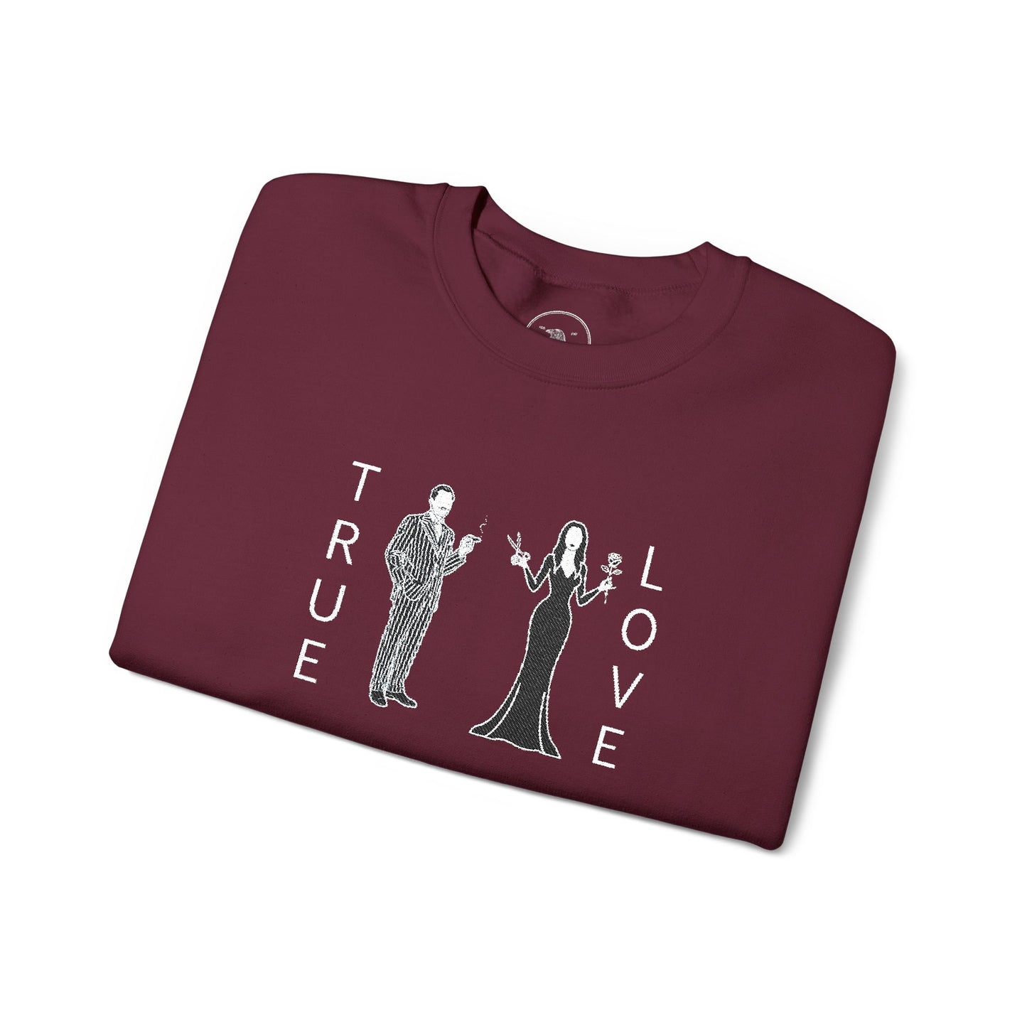 True Love morticia & Gomez Crewneck Sweatshirt