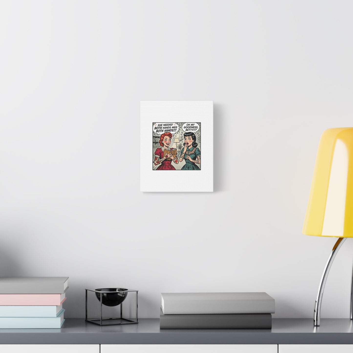 Bookish Comic Panel Matte Canvas | Book Lover, Reading Decor