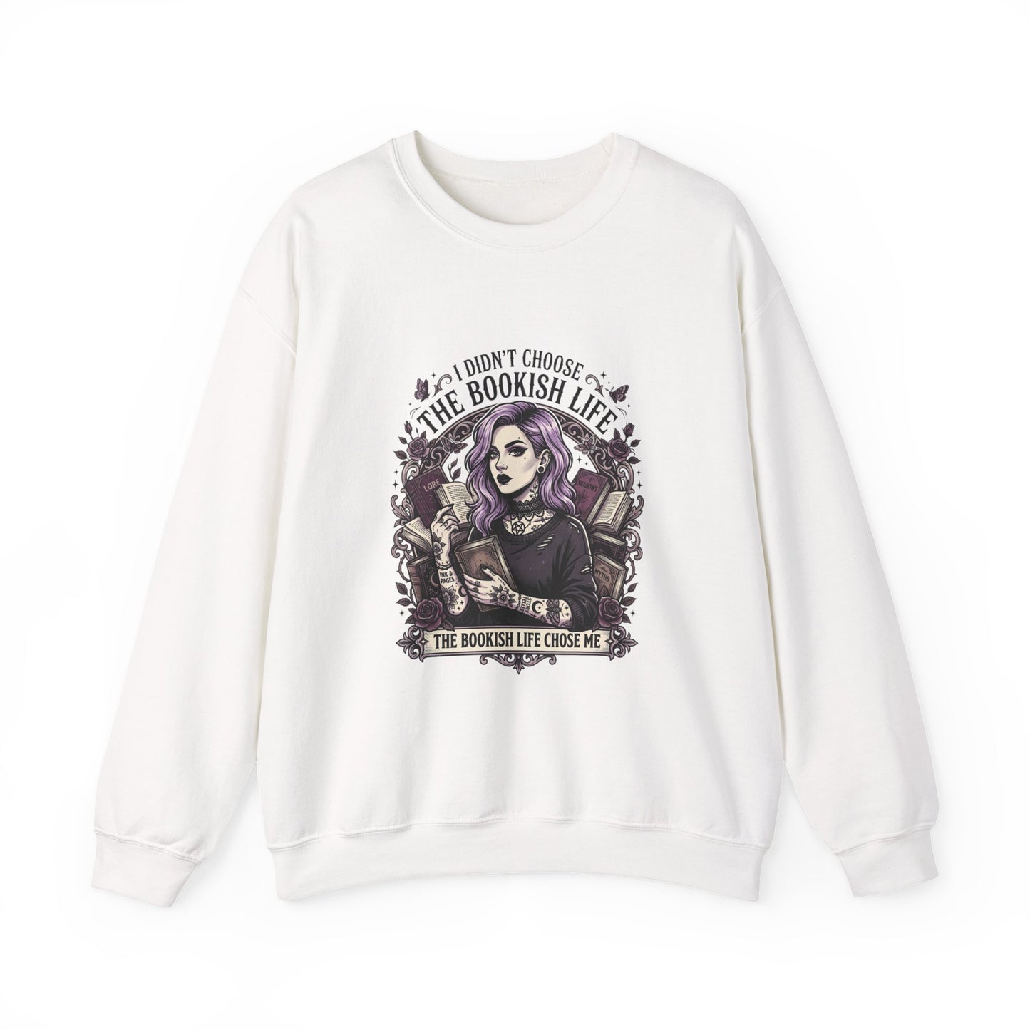Bookish Life Crewneck Sweatshirt | Dark Academia, Reading Shirt