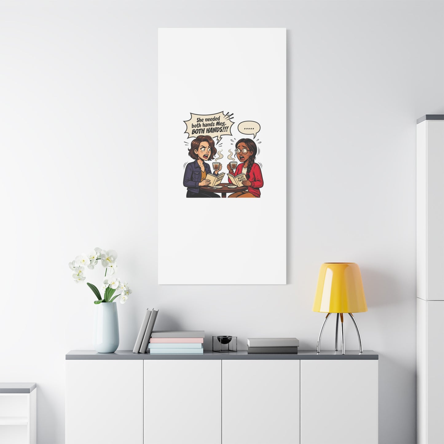 Bookish Comic Quote Canvas | Book Lover decor, Reading Room wall art