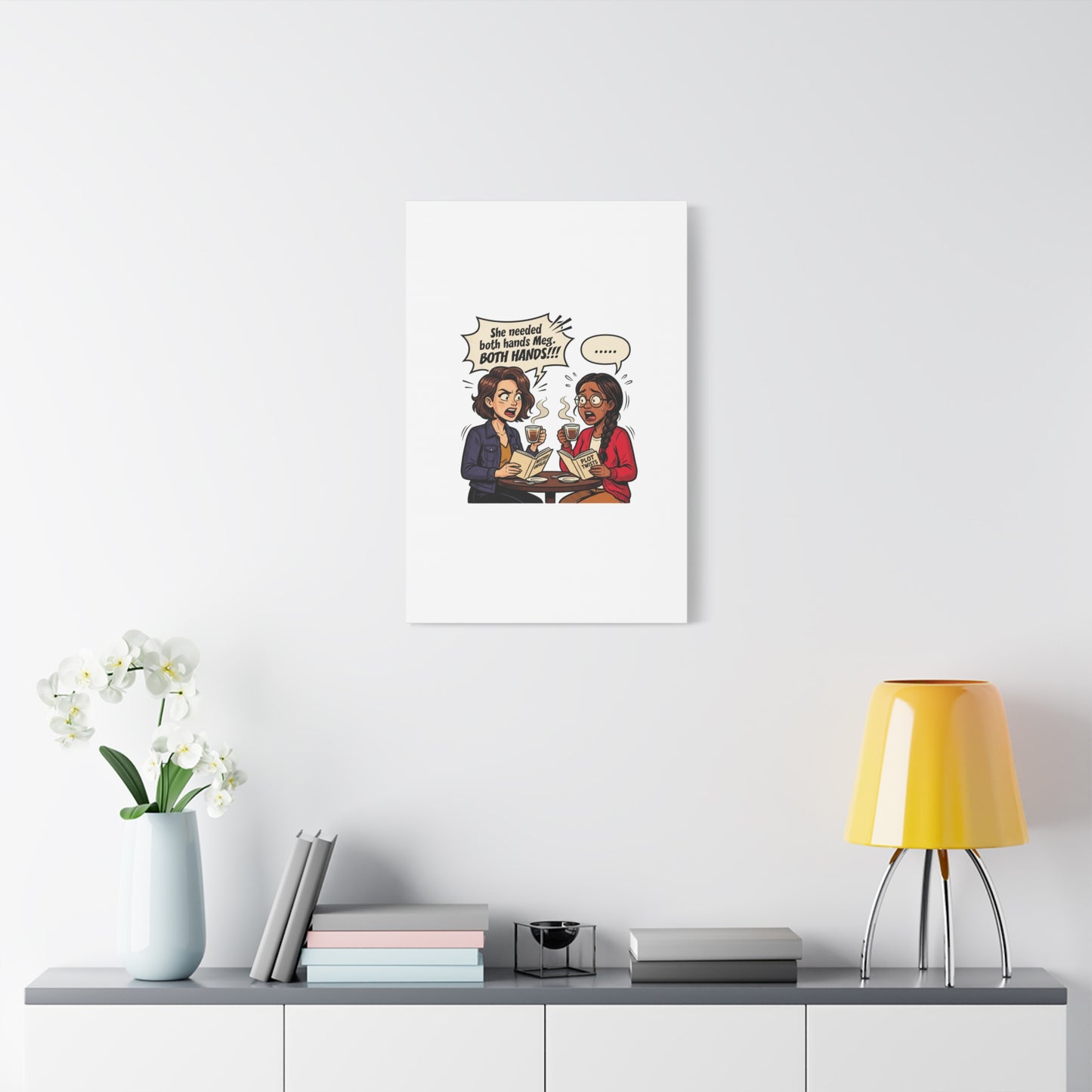 Bookish Comic Quote Canvas | Book Lover decor, Reading Room wall art