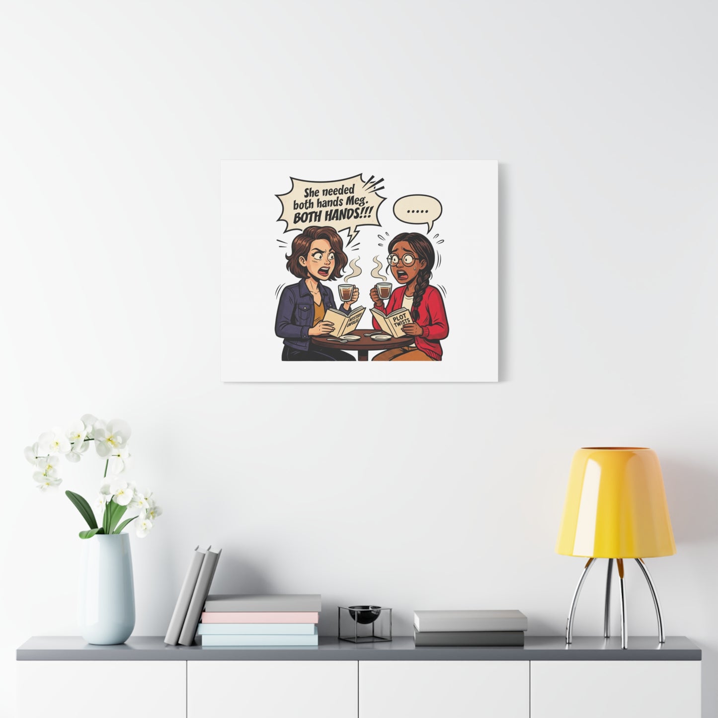 Bookish Comic Quote Canvas | Book Lover decor, Reading Room wall art